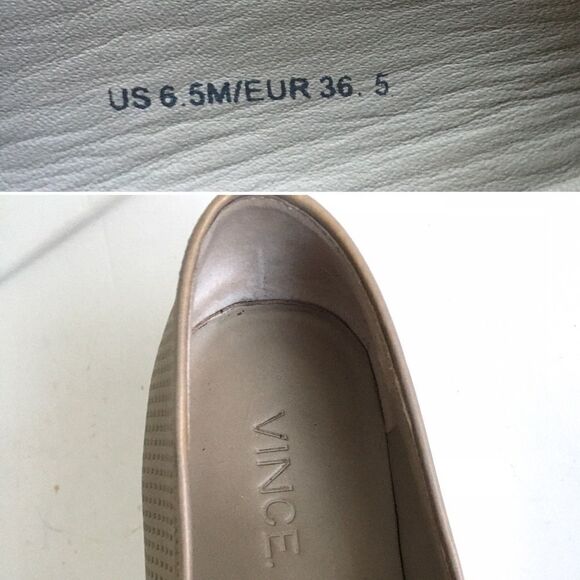 VINCE Blair 5 Leather Slip-On Casual Sneaker Woodsmoke Tan 6.5/7 - Picture 7 of 10